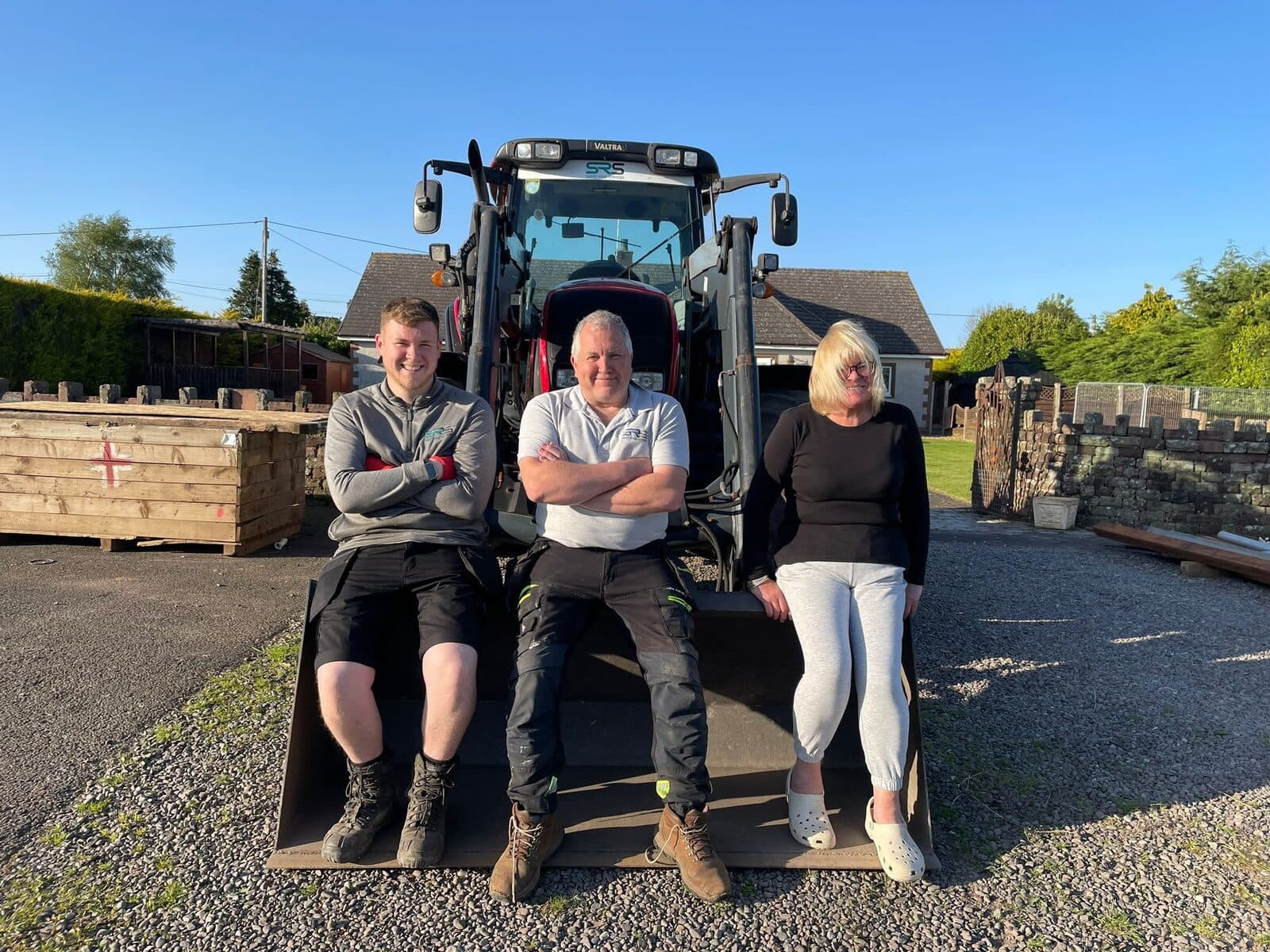 The SRS Fencing team on site with their tractor